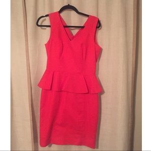 Red H&M peplum dress